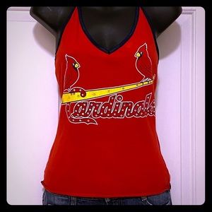 MLB St.Louis Cardinals Baseball Jeweled Halter Top